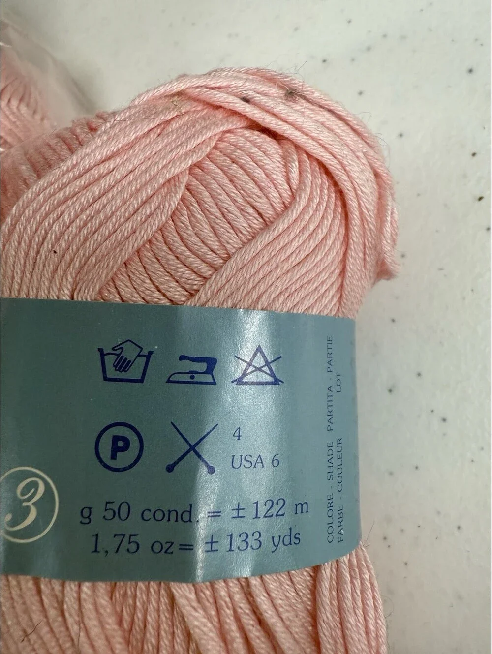 Lane Borgoseia Baruffa 100% Cotton Yarn Pink 7 Skein Lot